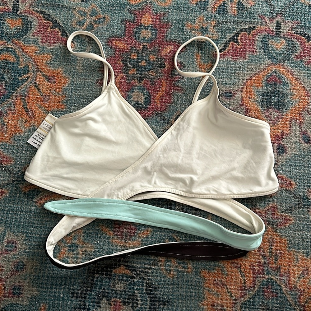 L*space reversible wrap front bikini top. L.